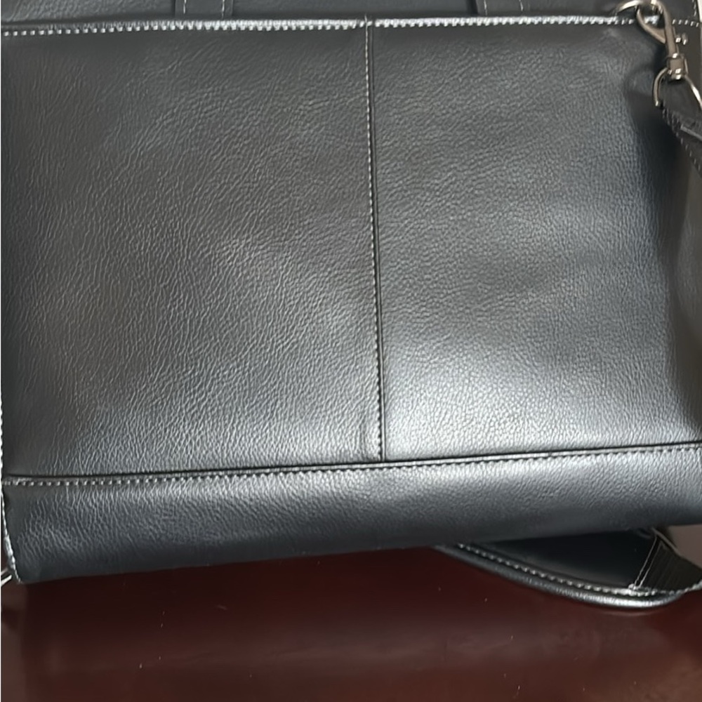 Samsonite Gray Leather Briefcase - image 2